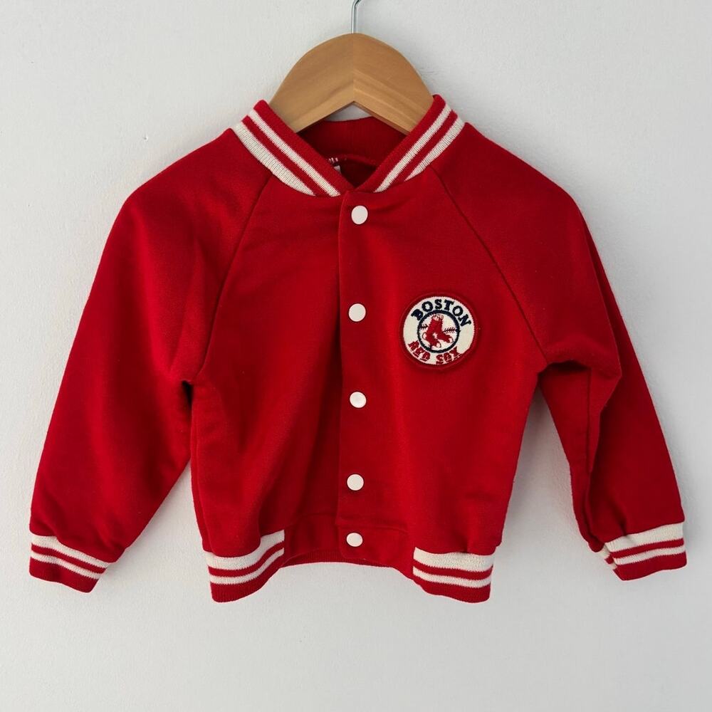 Vintage 90s 2T Boston Red Sox Varsity Jacket USA 80s Patch Baseball MLB Bomber